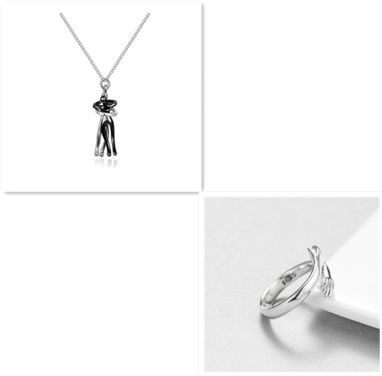 Embrace Necklace - Unisex Couples Clavicle Chain